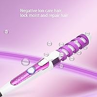 Vista 2 de Varita rizadora eléctrica para cabello - Varita espiral profesional para cabello ondulado - EE. UU