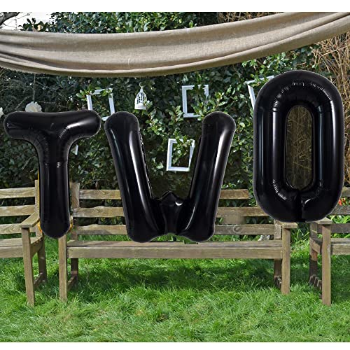 Toniful 40 Inch Large Black T Letter Balloons Jumbo Helium Balloons,Foil Mylar Big Alphabet Balloons For Birthday Party Anniversary Supplies Decorations #TOP5