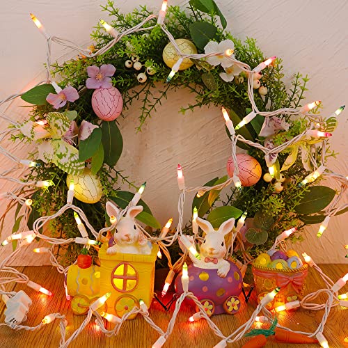 Waterglide Easter String Lights, Christmas Lights, 50 Count White Wire Mini Pastel Fairy Lights, 120V Ul Certified For Patio Wreath Garland Garden Outdoor Indoor Decoration, Multicolor #TOP4
