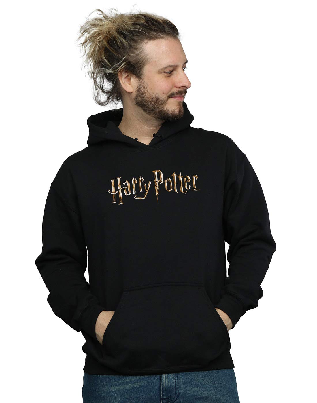 Harry Potter Men's Full Colour Logo Hoodie Black Medium