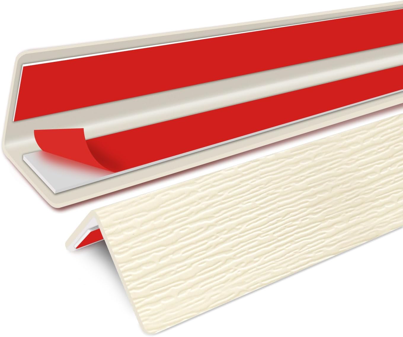 Wall Corner Guard Beige1-5/8” W X 39” L,Self Adhesive Wall Corner Protector,Corner Guards 2PCS.Clear Corner Guards for Walls. Beige 39inch