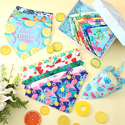 50 pieces dog bandanas for summer bulk hawaiian bandanas bibs triangle dog scarf dog kerchief set dog bandanas with fruit leave flamingo patterns for summer pet costume accessories decoration 5 50 pieces dog bandanas for summer bulk hawaiian bandanas bibs triangle dog scarf dog kerchief set dog bandanas with fruit leave flamingo patterns for summer pet costume accessories decoration - image 6