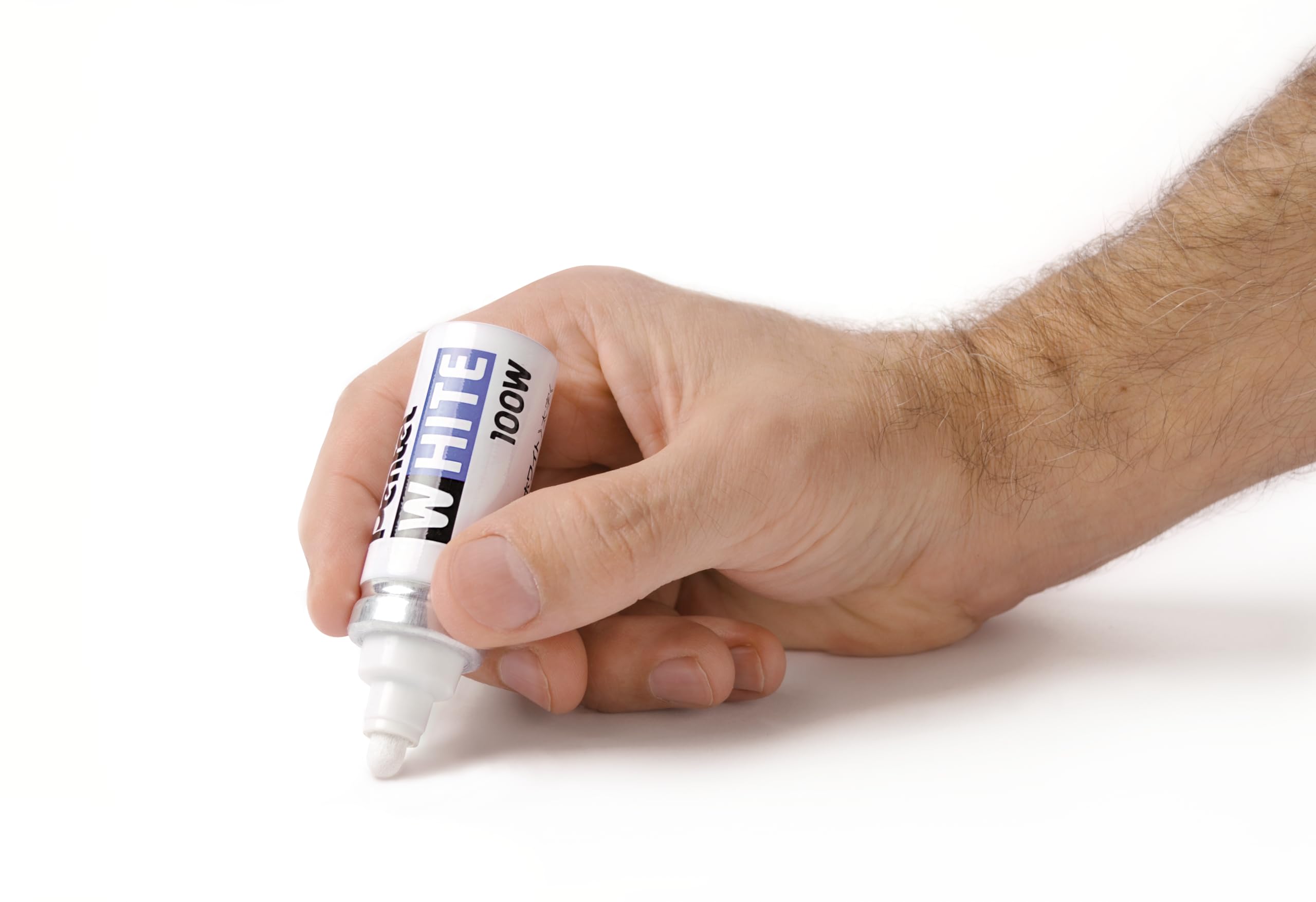 Pentel Permanentmarker ventilgesteuert Rundspitze B 6 mm 12 Stück weiß