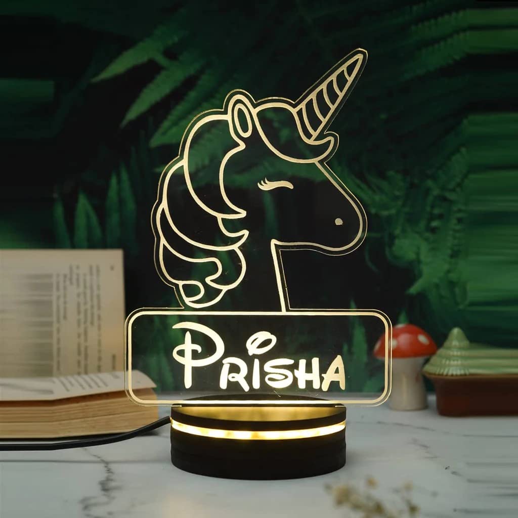 Gifts n Gallery Custom 3D Illusion Desk Lamps, Personalized Gift for Her, 3D Lamp Desk Lamp, USB LED Table Lamp, Personalized Birthday Anniversary Gift Size 20 * 15 cm