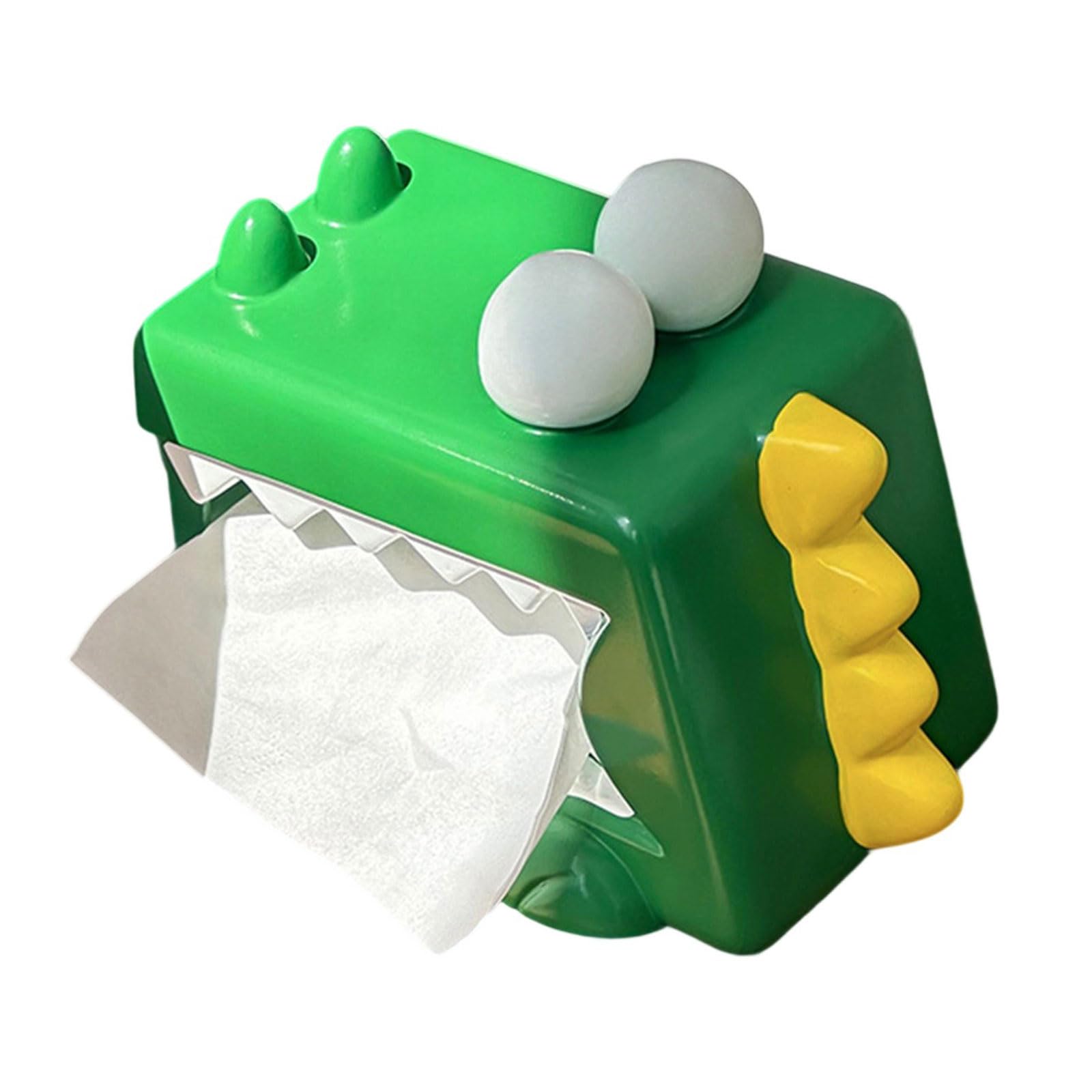 HZBB Charm Alligators Face Tissue Case Sturdy Resin Construction Space Saving Decoration for Multiple Room Facial Tissues Cube Boxes
