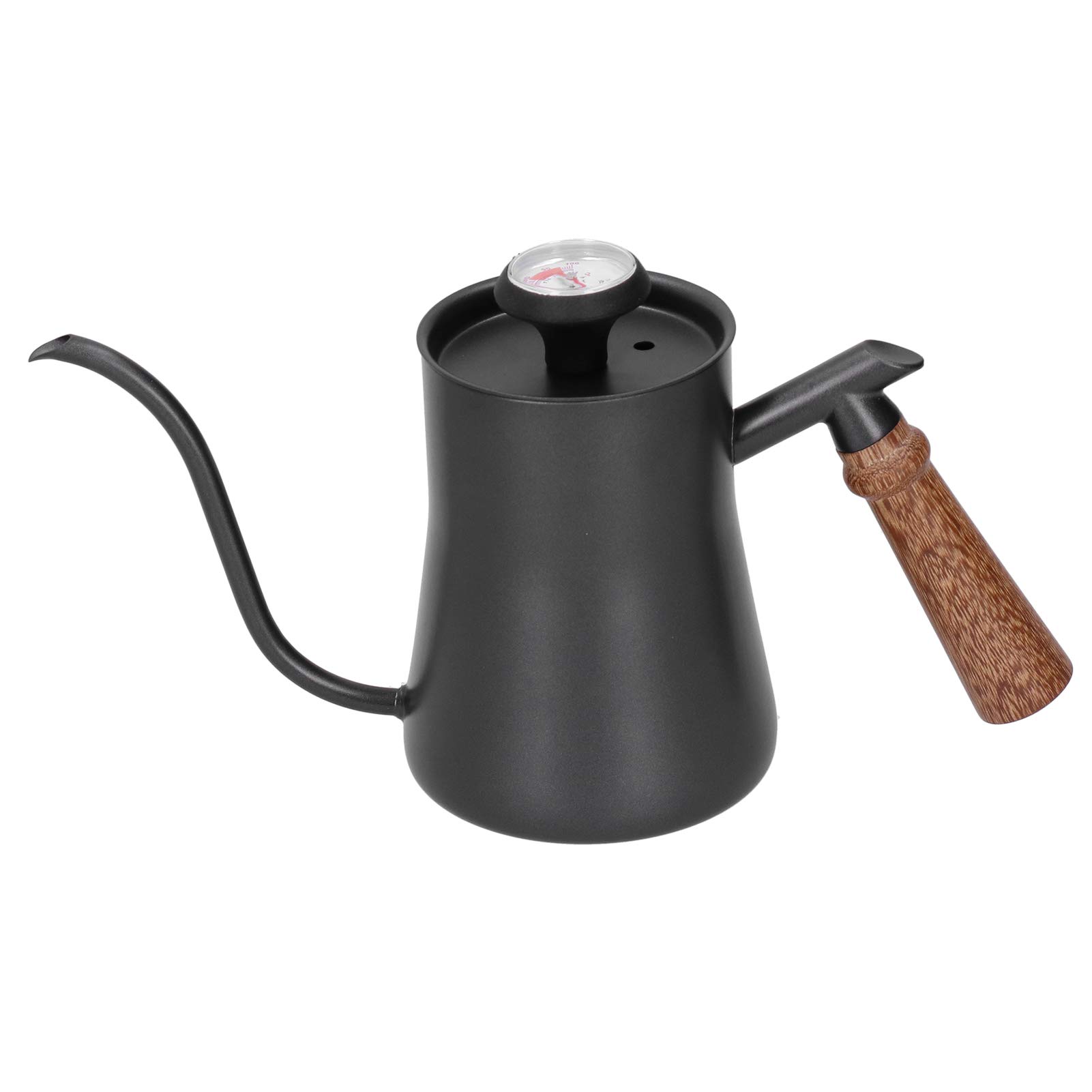 TOPINCN Caffettiera in Acciaio Inossidabile Bollitore con Beccuccio Lungo e Stretto da 650 Ml con Termometro per gli Amanti del caffè (#1)