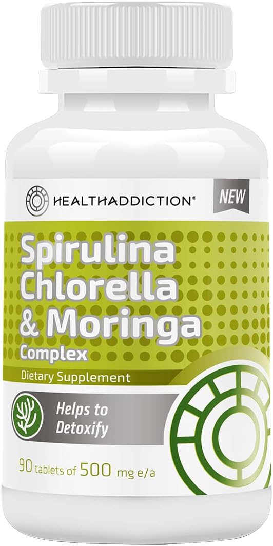 Spirulina, Chlorella & Moringa Complex Healthaddiction I