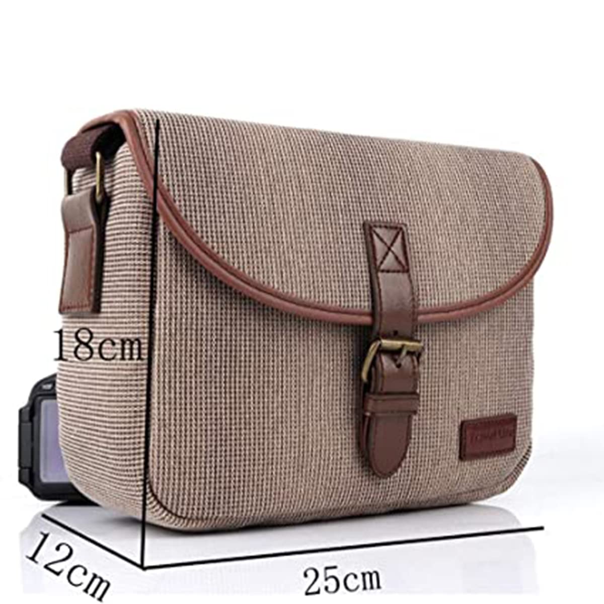 Sacoche pour Appareil Photo SLR Sacoche étanche et Antichoc pour Appareil Photo DSLR Sacoche pour Appareil Photo à bandoulière Unique, Kaki