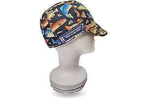 Custom Expressions Welding Caps for Women-Welding Helmet Liners-Flame Resistant Cotton-Handmade-Game Fish-7 1/4