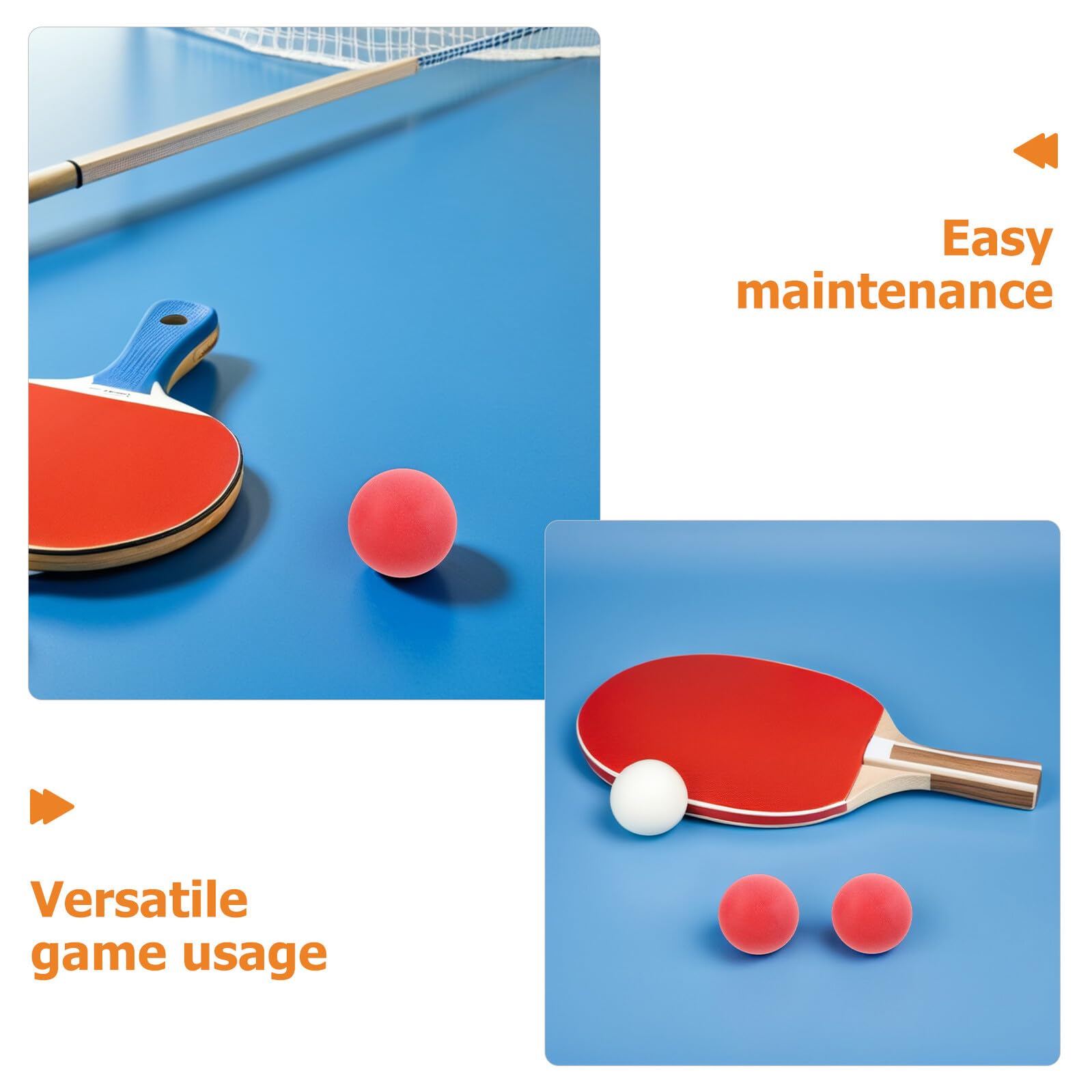 Abaodam 100 Pezzi Palline Ping Pong Rosse Satinato in Plastica Resistente per Feste Compleanno Giochi Carnevale e Decorazioni Artigianali