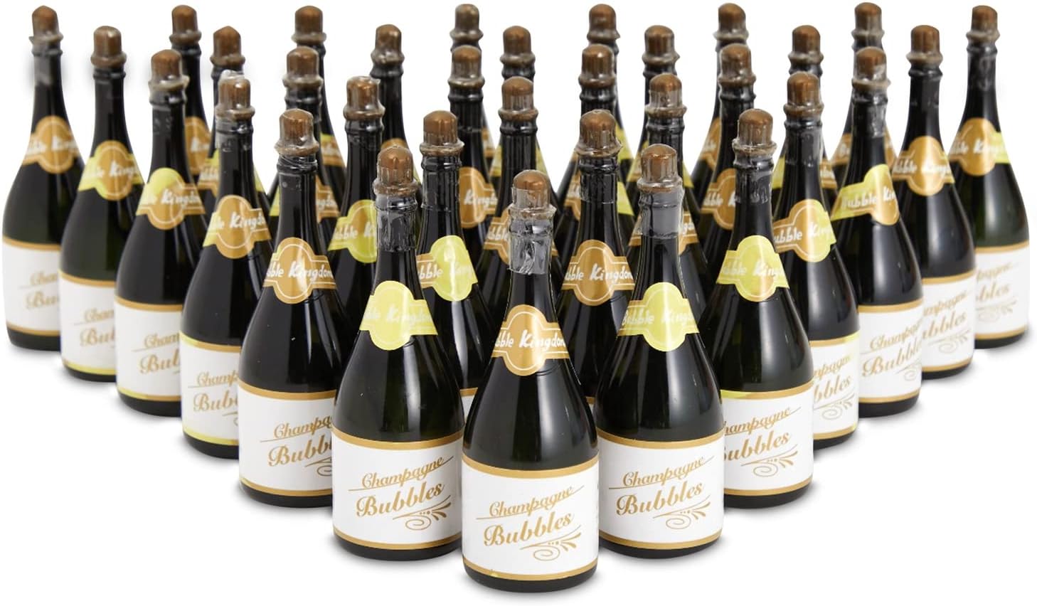 72 Count Mini Champagne Bottle Bubbles with Wands, Bulk Set for Wedding Party Favors for Guests (22.5ml)