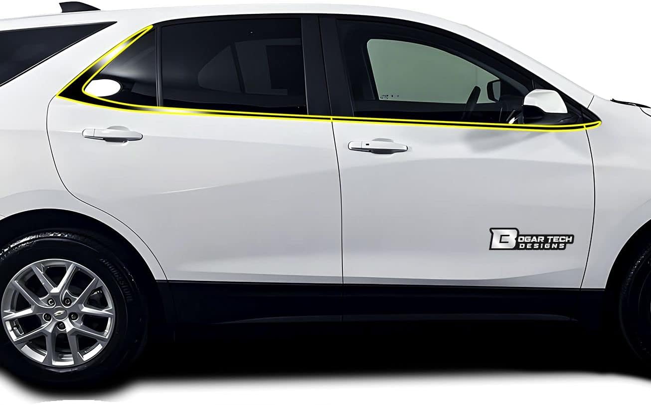 BOGAR TECH DESIGNS for Chevrolet Equinox 2022-2024 Front Grille Chrome Delete – Precut Vinyl Overlay Kit, Gloss Black Blackout Trim