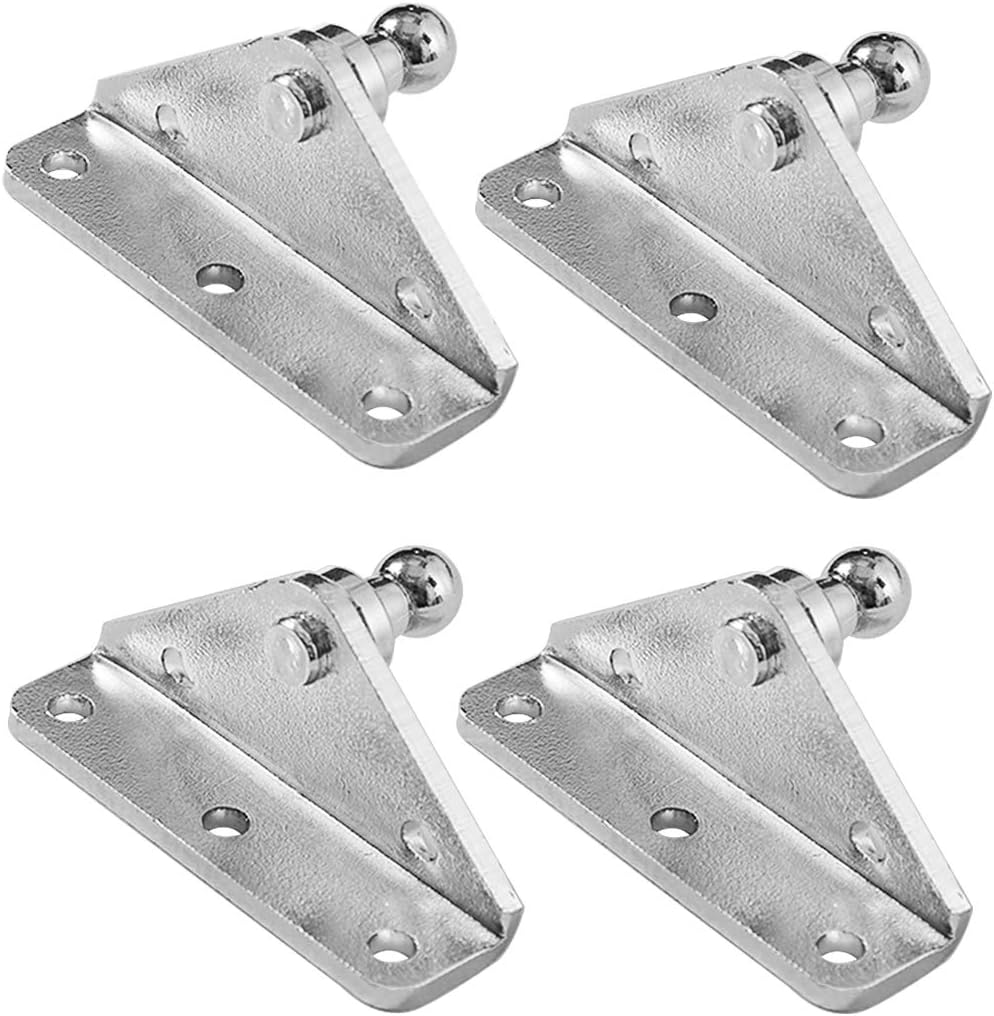 10MM Ball Stud Mounting Bracket Angled L-Type for Gas Struts Lift Supports Shocks Spring Prop Silver 4PCS ARANA
