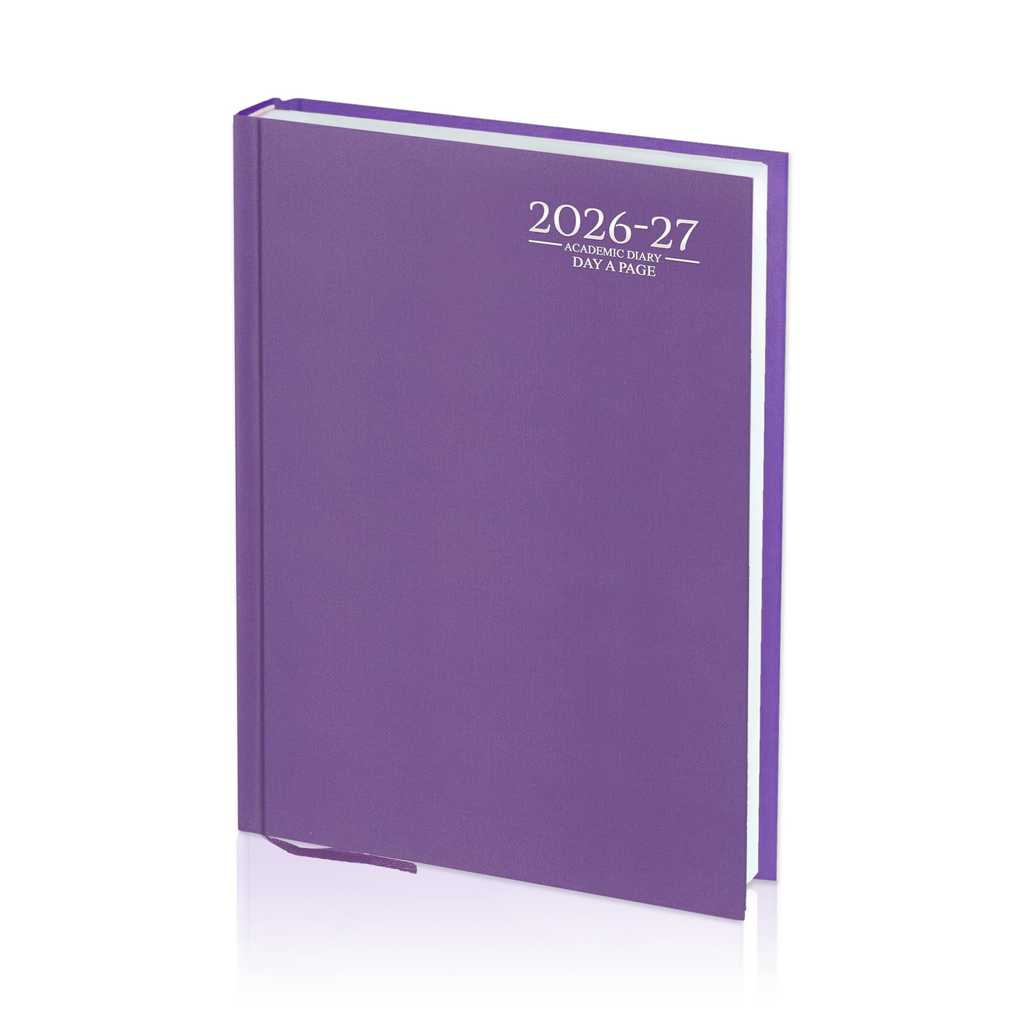 AIBULO 2026–2027 Academic Diary A4 Day A Page Purple Hardback – Daily Planner August 2026 to July 2027, Student & Teacher School Planner, Appointment, Timetable & Study Organiser Diary — image 1