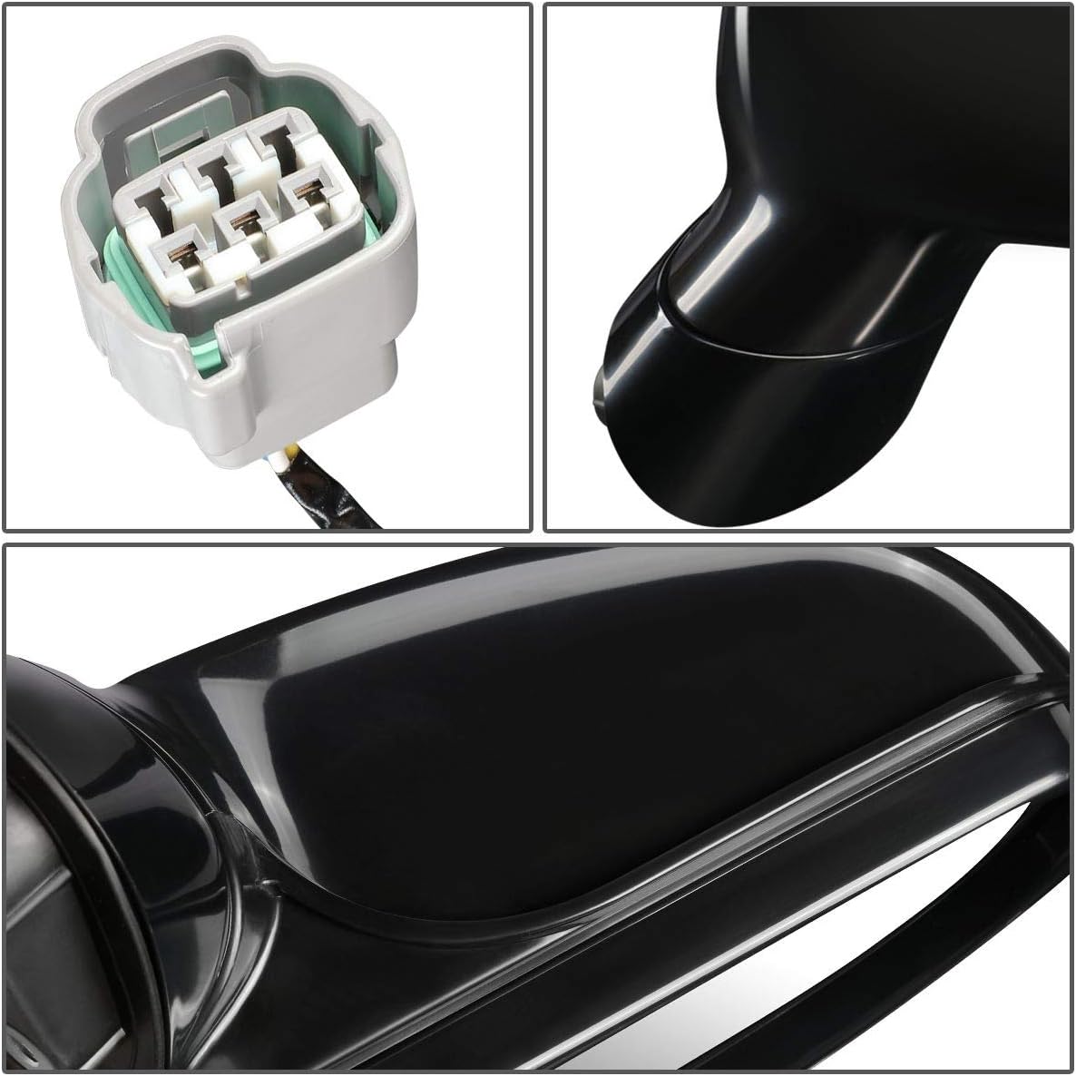 Auto Dynasty MI1320133 OE Style Powered+Heated Driver/Left Side View Door Mirror Compatible with Mitsubishi Eclipse 06-08