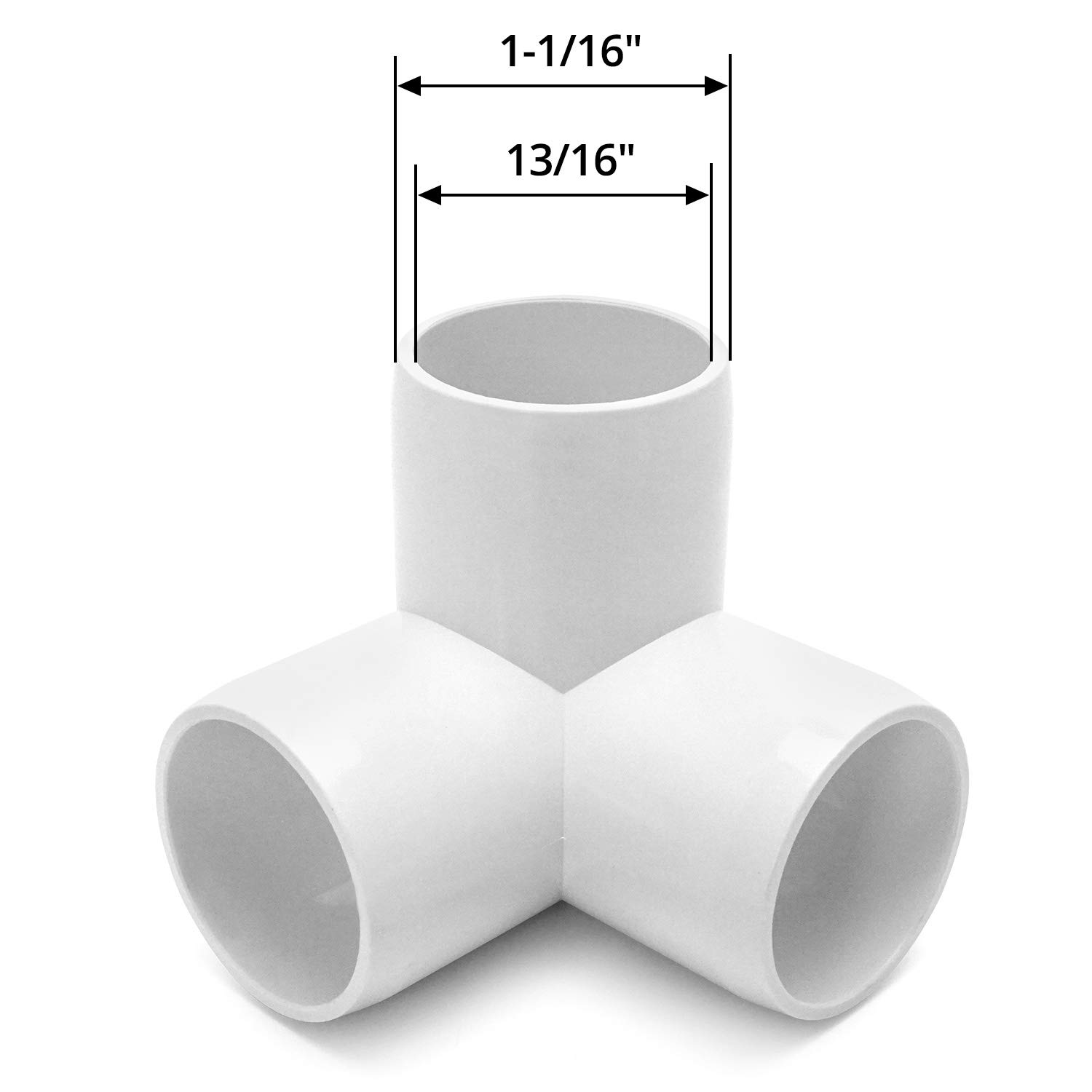 Snapklik.com : 3 Way 1/2" Tee PVC Fitting Elbow,12Pack PVC Fitting ...
