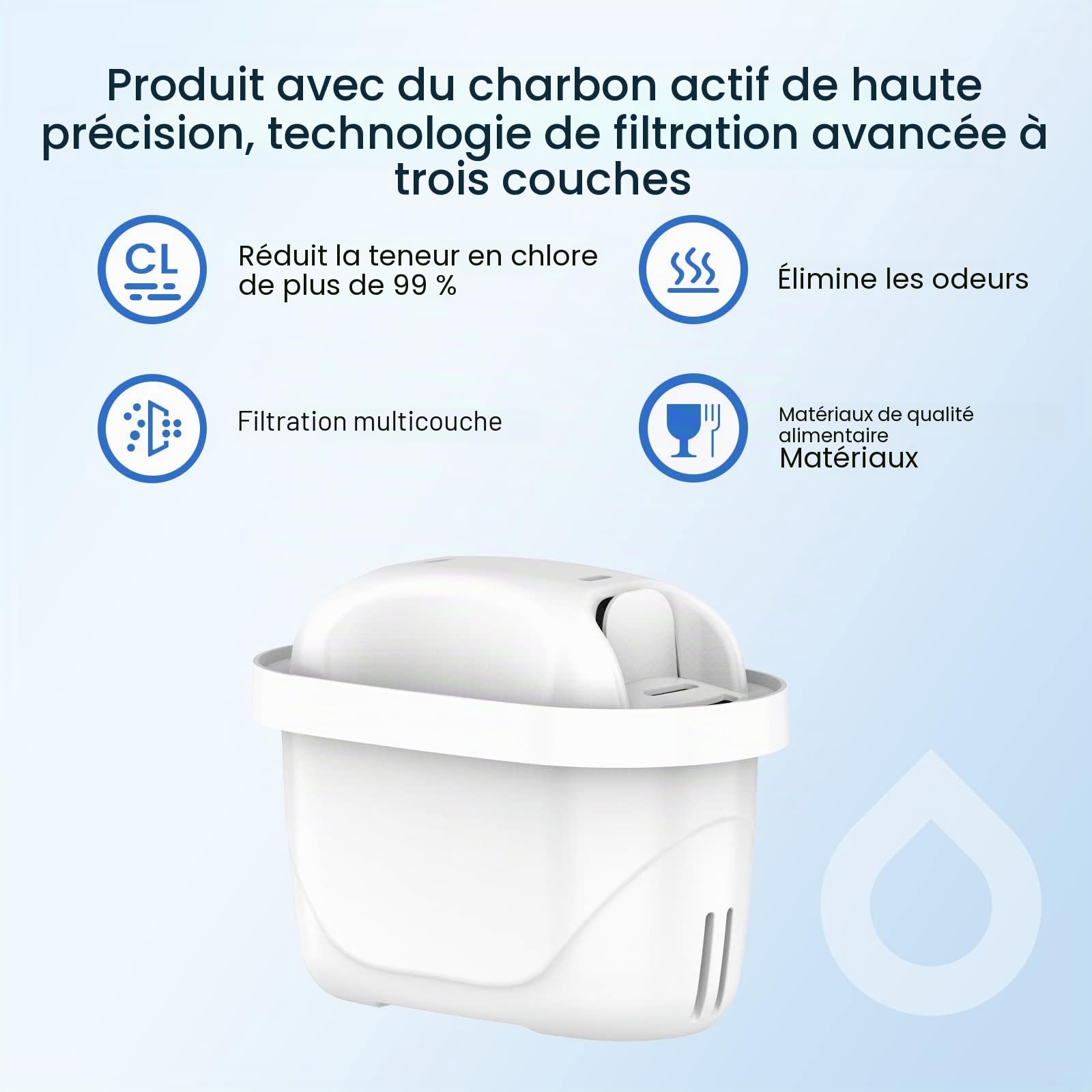 GLACIER FRESH Lot de 12 cartouches filtrantes | compatibles avec Brita Maxtra+, Style, Marella, Elemaris, XL, Fun
