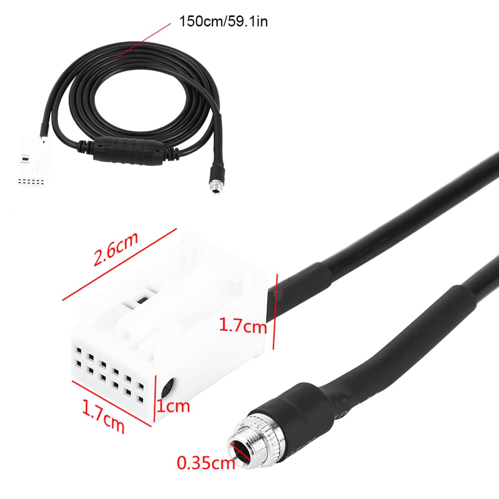 Kabel adaptera AUX, interfejs pomocniczy Adapter wejściowy USB AUX 12-pinowy zestaw pomocniczego wejścia o AUX Kabel adaptera dla E60 E61 E63 E64