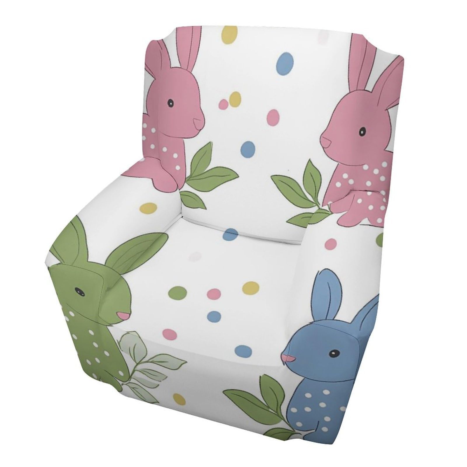 Housse de fauteuil à pois au design élégant et protection meuble durable