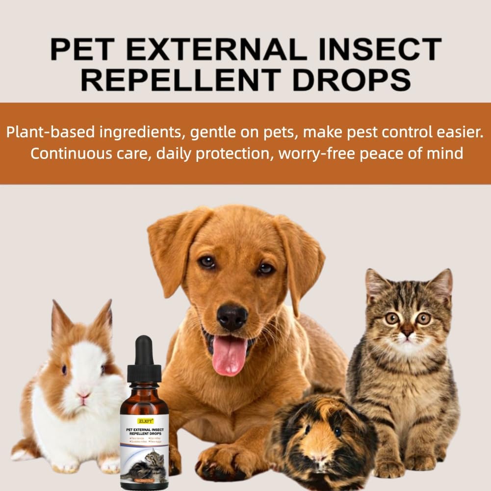 Gotas para Perros y Gatos,3pcs Antiparasitario para Perros y Gatos,Pipetas Antiparasitarias Perross,Spray para Aliviar La Picazón y Puntos Calientes,On Proteccin contra Las Garrapatas