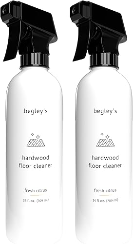 Begley's Hardwood Floor Cleaner Spray - Hard Wood Floor Cleaner for Mopping - Citrus Scent Hardwood Cleaner - 24 oz, 2 Pack