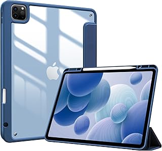 حافظة حماية من بروكيس متوافقة مع آيباد برو 12.9 الجيل السادس، غطاء مصنوع من مواد TPU و PC باللون الكحلي