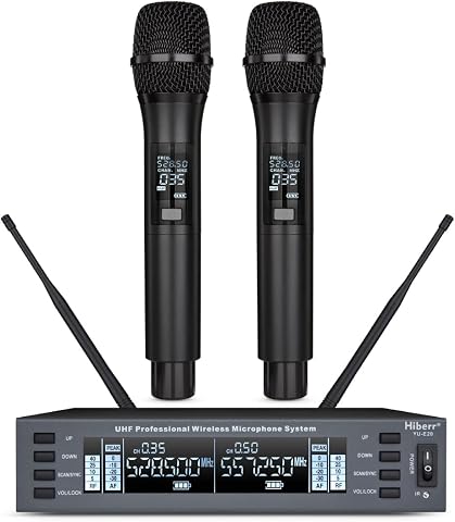Hiberr YU-E20 Dual-Channel UHF Wireless Handheld Microphone System