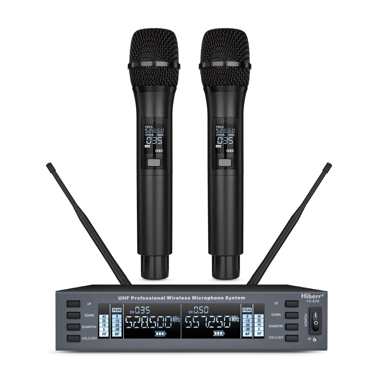 UHF Wireless Microphone 2-Channel Handheld