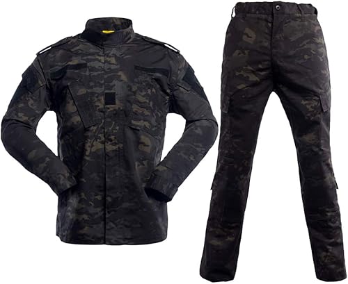 Conjunto de chaqueta de camuflaje ACU para hombre y pantalones de Airsoft, camisa de combate militar multicámara, táctica, caza, paintball
