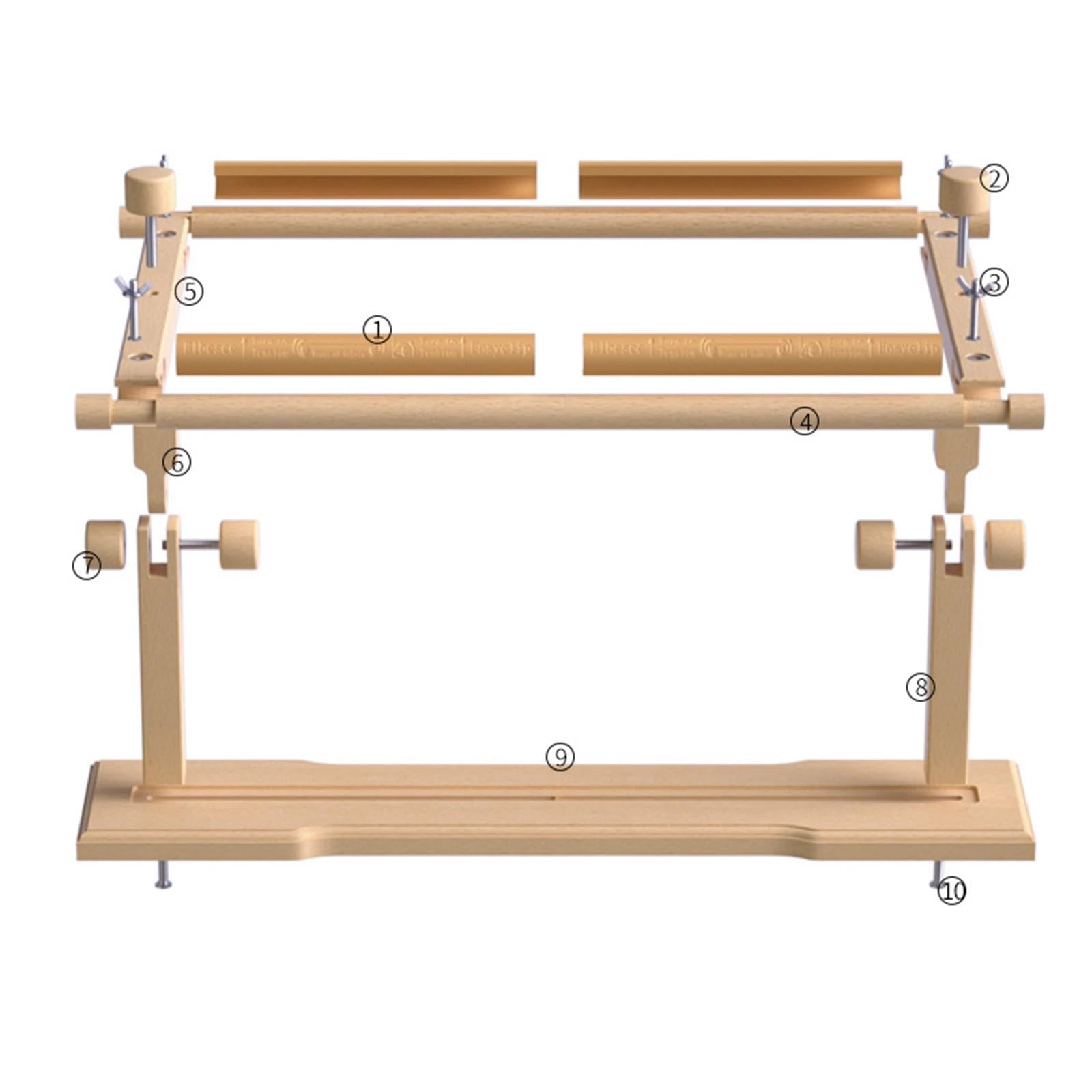 NLQCSXWEP Bastidores de bordado ajustables, Bastidor de bordado madera haya, soporte for punto cruz, estante costura S y L(L)