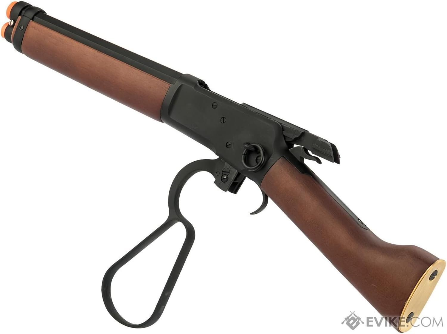 Evike Airsoft - A&K M1873 Mares Leg Lever Action Airsoft Gas Airsoft Rifle (Color: Black)