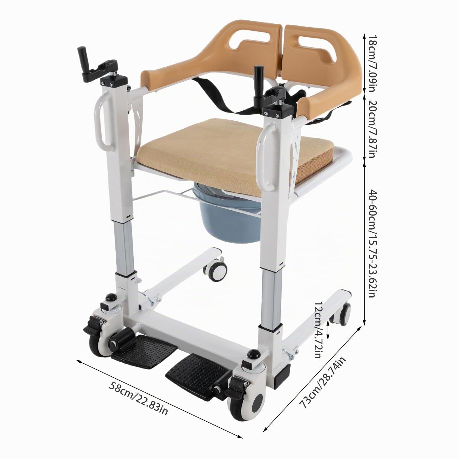 Silla de traslado para pacientes, silla de transferencia para pacientes, silla de transferencia para el hogar, elevador de pacientes, hogar de ancianos, hospital para transferencia, ducha, inodoro