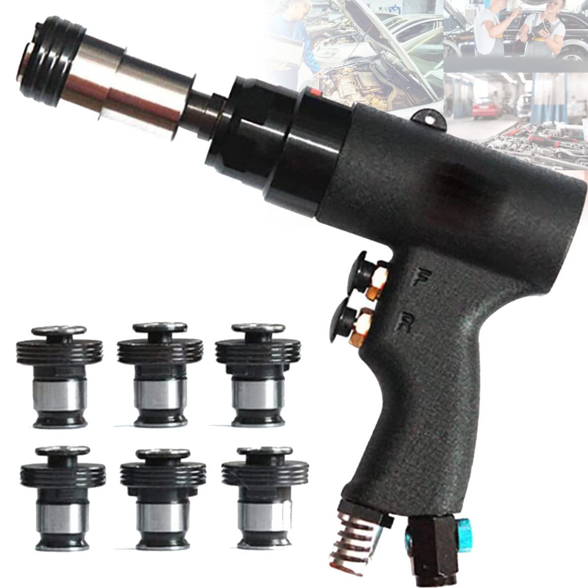 Pneumatic Tapping Machine M3-M12 Pneumatic Tapping Gun 750RPM Portable Tapper Thread Tapping Tool Tap Drilling Machine,Gunstyle (Gunstyle)