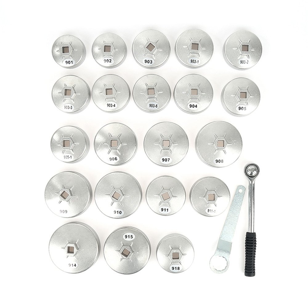 23PCS, Filtro de Aceite, Llave para Filtro de Aceite, Filtro de Aceite Copa Llave Set