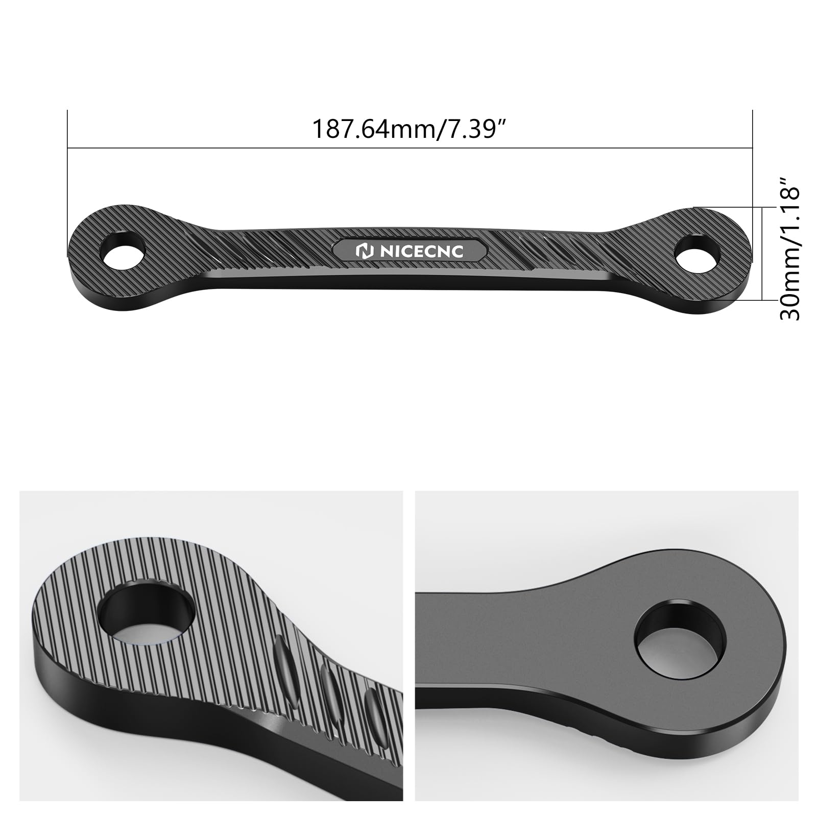 NICECNC Link di abbassamento in alluminio billet 38 mm per Yamaha Tenere 700 XTZ700 2019-2023