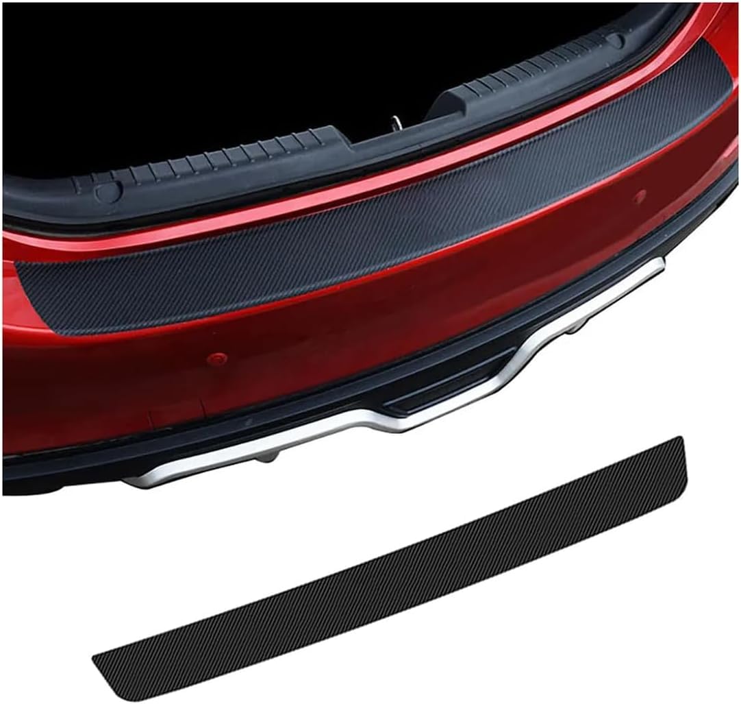WANGZHENTIYU Rear Bumper Protector for Mazda CX5 CX-5 2017-2025, Carbon Fiber Boot Guard Rear Sill Plate Cover Scuff Guard Anti-Scratch Sticker Car Decal Accessory
