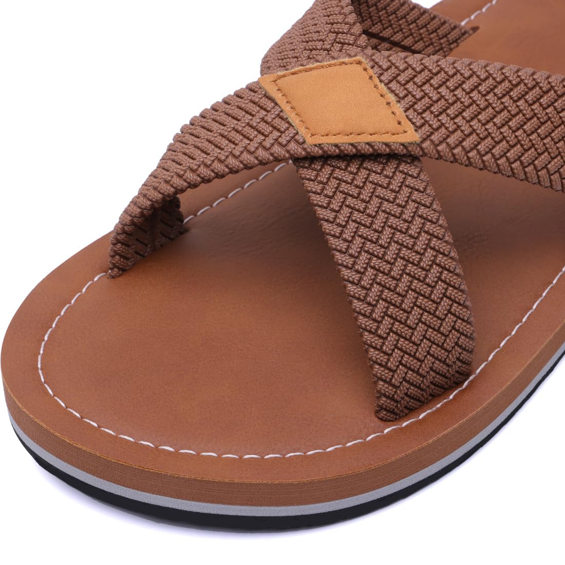 Harssidanzar Hommes Cross pantoufles sandales confortables et légères pantoufles d'été pour un séchage rapide à l'intérieur et à l'extérieur KM229EU