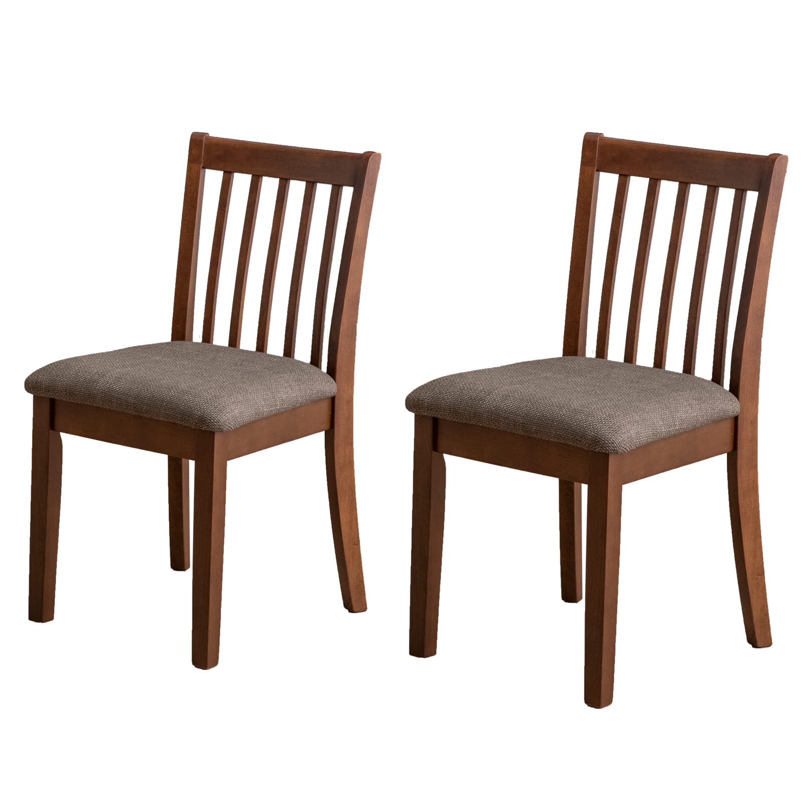 Amazon｜タンスのゲン ダイニングチェア【2脚】天然木 布地 クッション