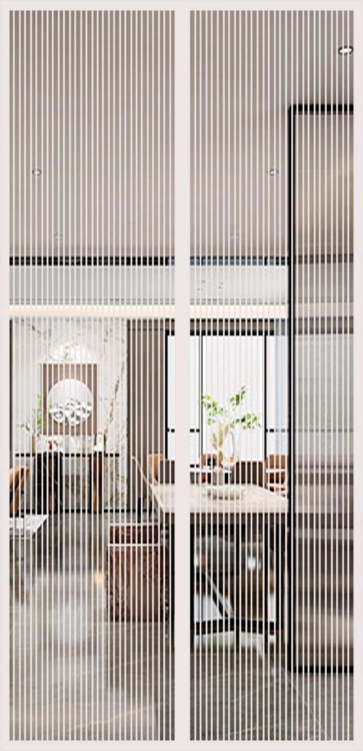 Moustiquaire porte magnétique blanche 110x185 cm pour rideau anti mouche