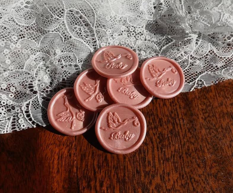 Miniatura 3 de Adhesivos de sello de cera, adhesivos azules, para baby shower, tarjeta de cumpleaños, anuncio de nacimiento, invitación de revelación de género,