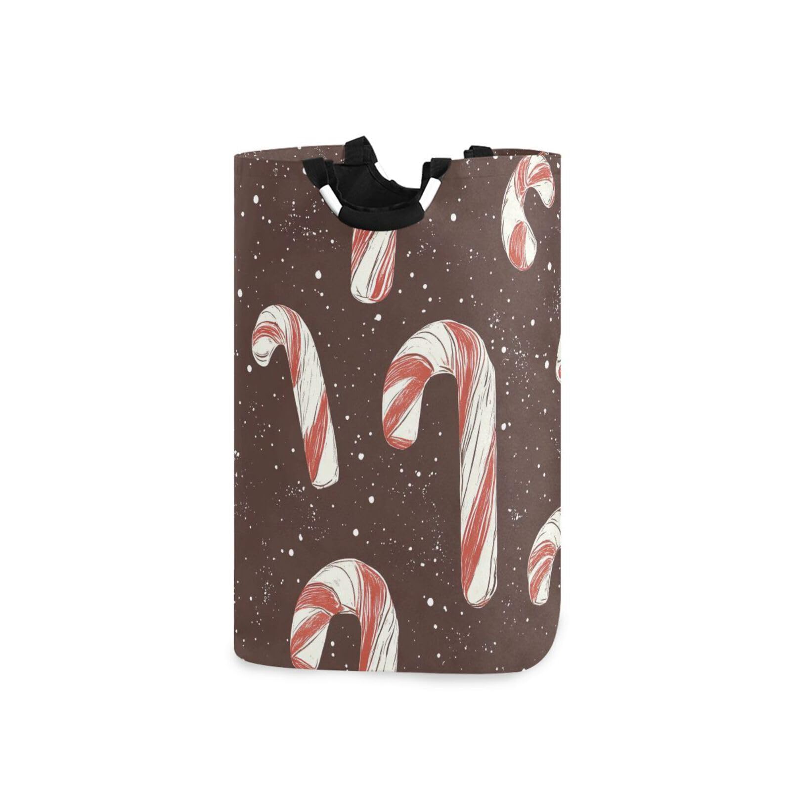 Jihqo Laundry Hamper Basket Candy Red White Collapsible Nursery Storage Bin Waterproof Clothing Baskets for Home Bedroom Bathroom Washing Room