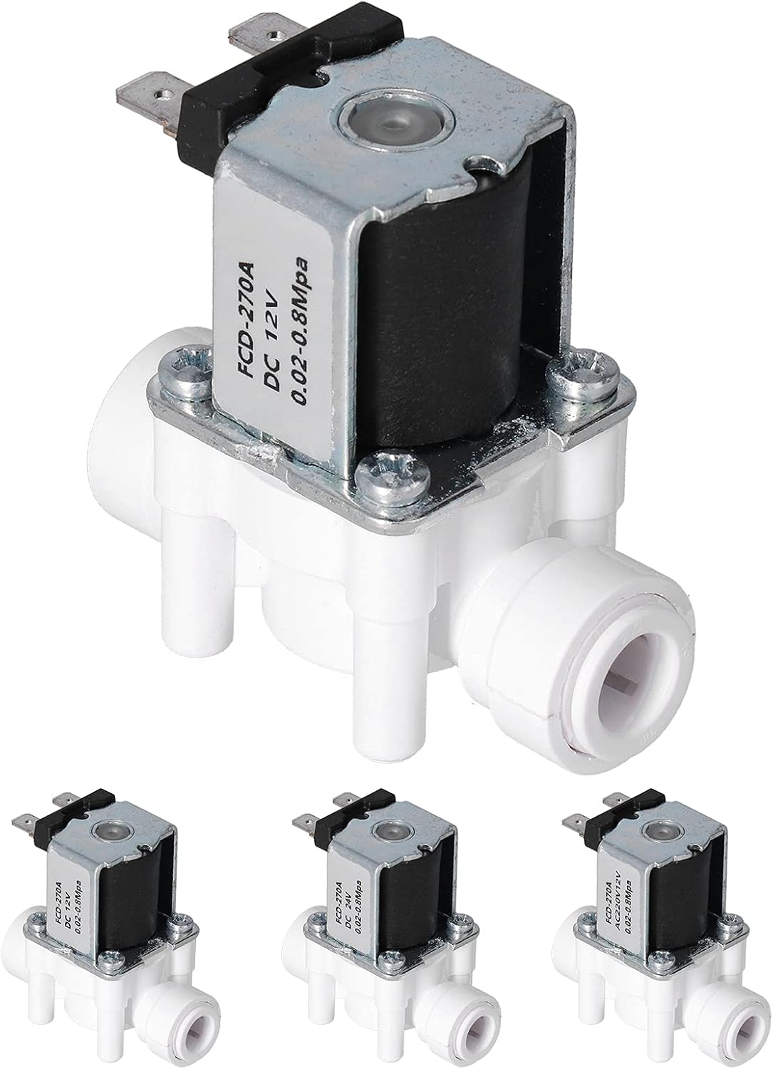 Plastic Electric Solenoid Valve 3/8in Quick Connector