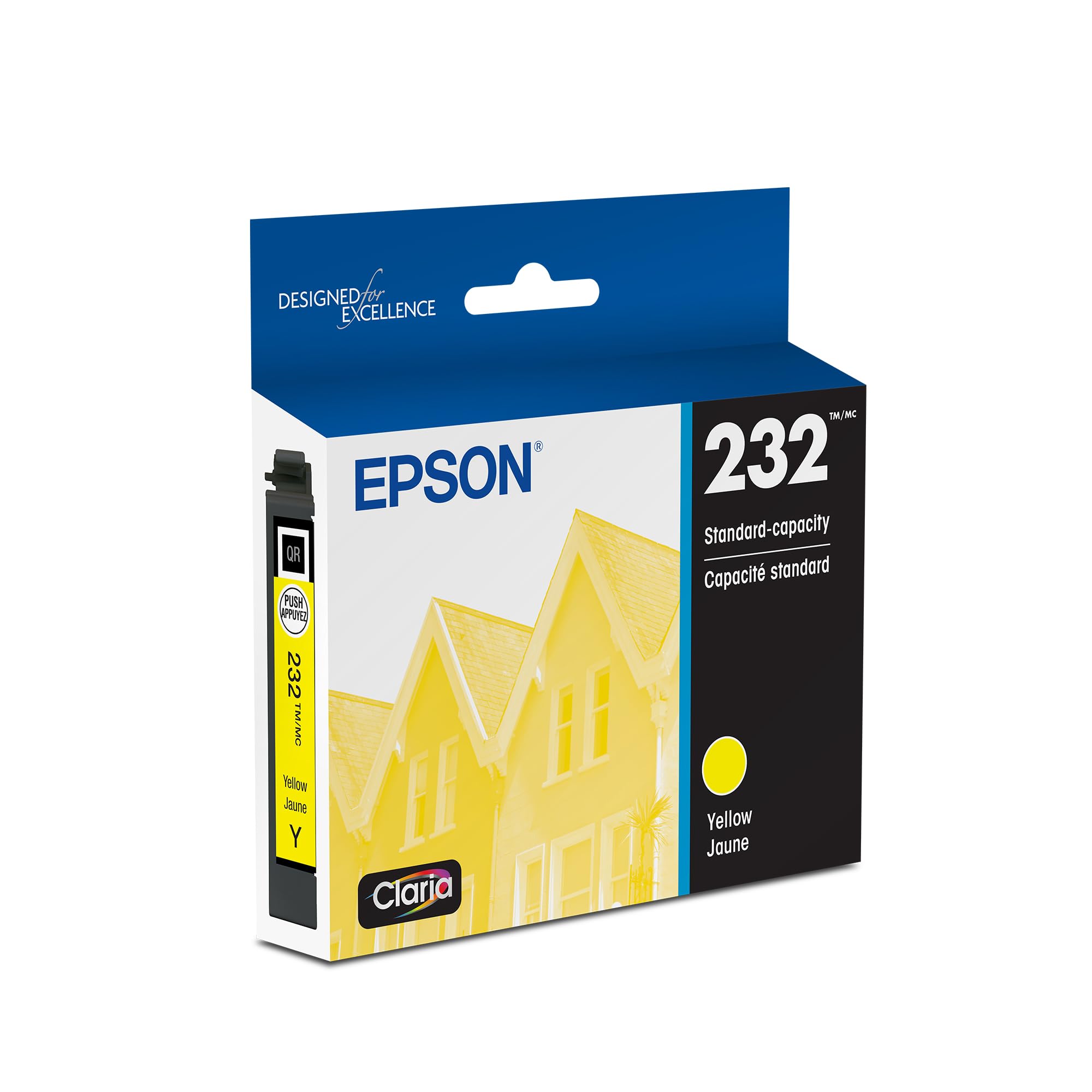 EPSON 232 Claria Ink Standard Capacity Yellow Cartridge (T232420-S) Works with WorkForce WF-2930 ,2950 and Expression XP-4200, 4205