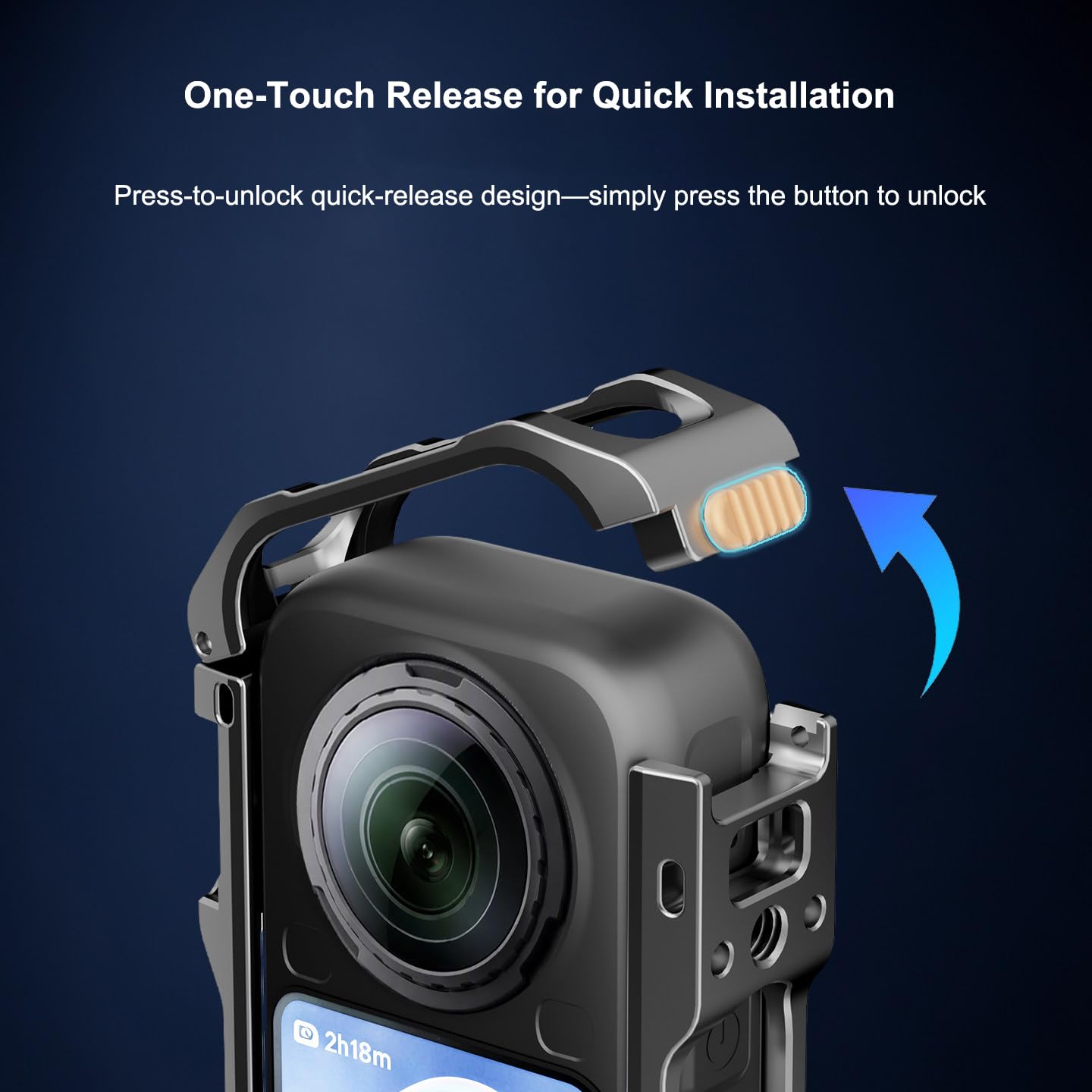 Cadre en Aluminium pour Insta360 X6, Support avec Griffe et Cache-Objectif en Silicone