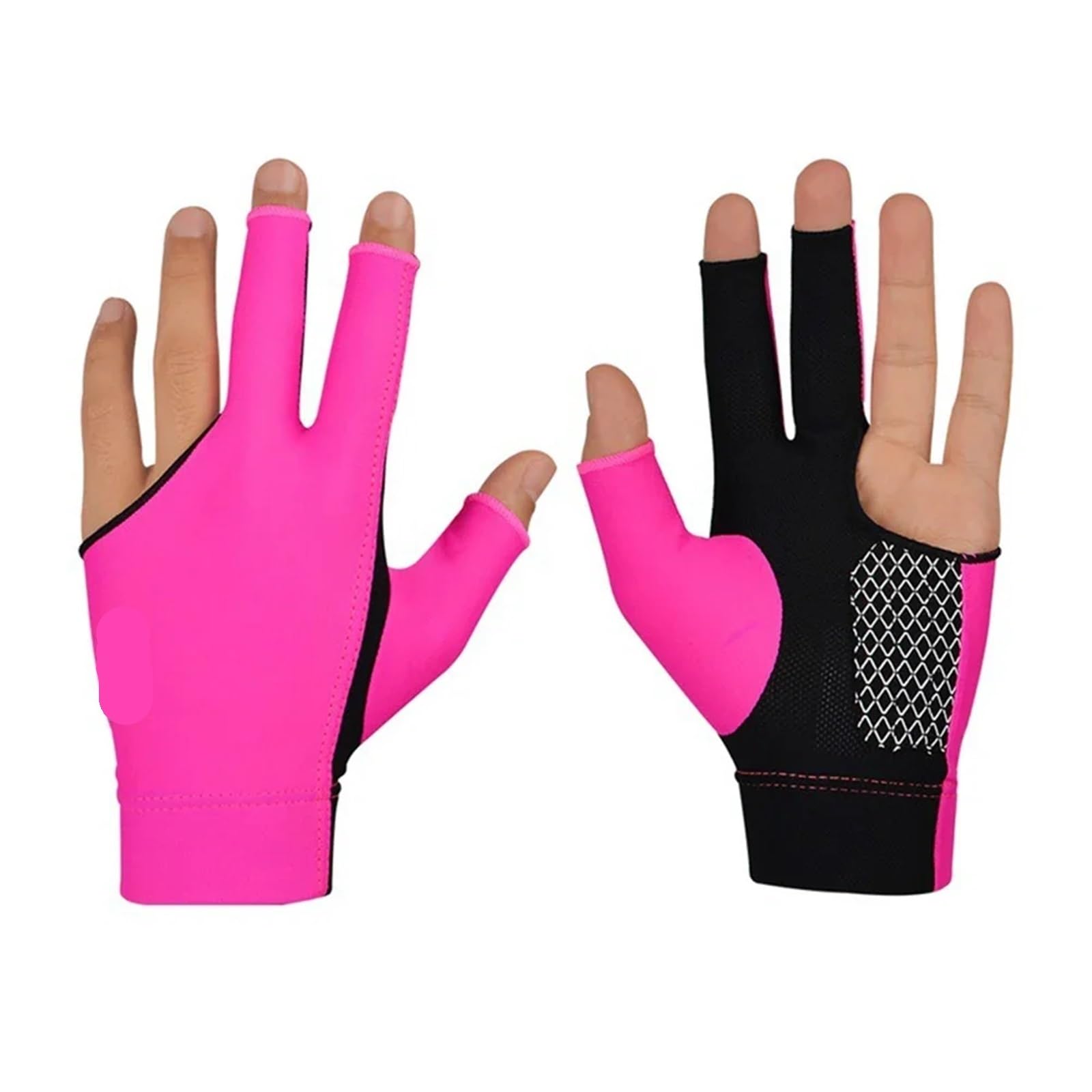 Guanti Da Biliardo Snooker Traspiranti Resistenti All'usura 1 Paio Accessori A Tre Dita