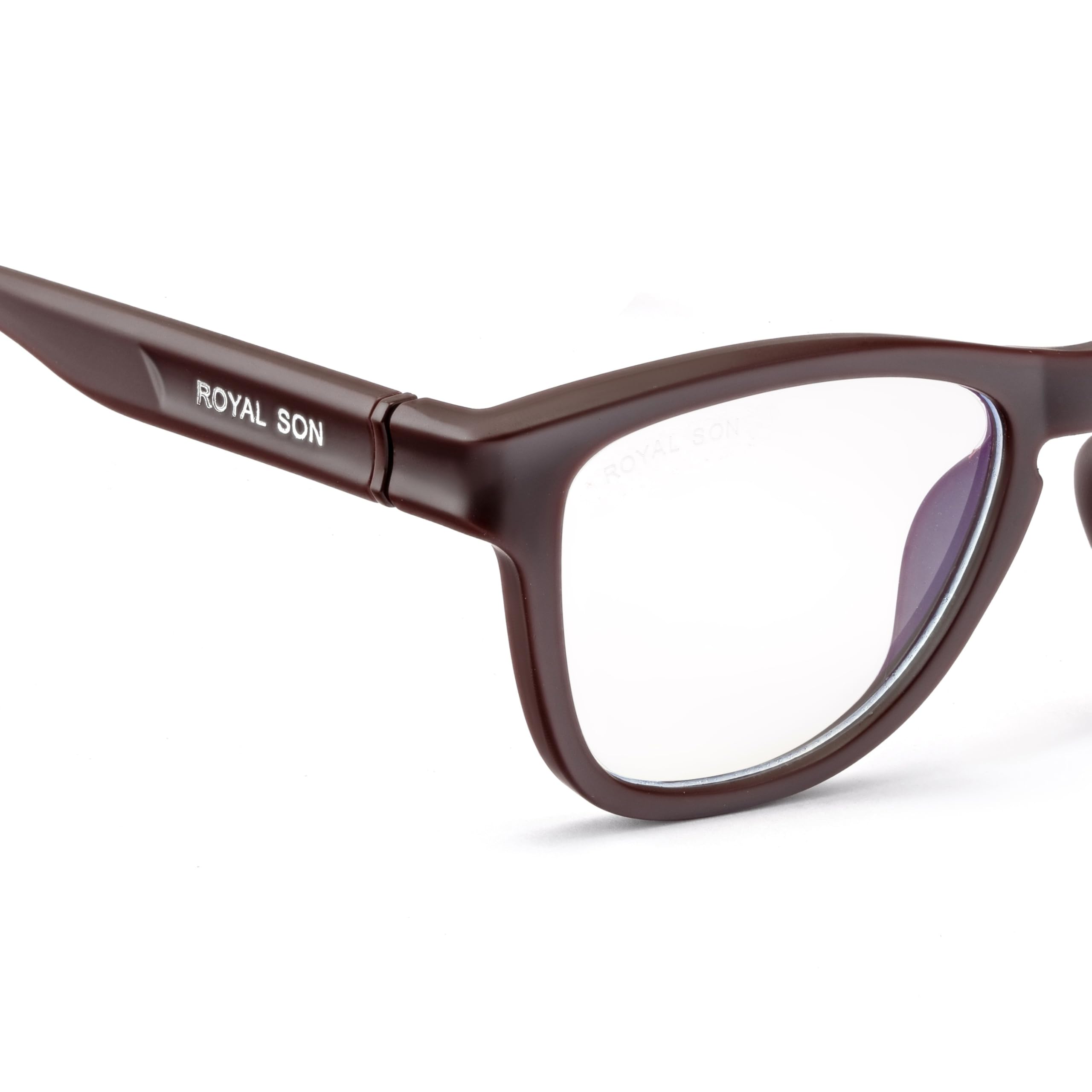 ROYAL SON Gafas de computadora cuadradas retro de borde completo, bloqueo de luz azul y protección UV, para hombres y mujeres, grandes, RS2020
