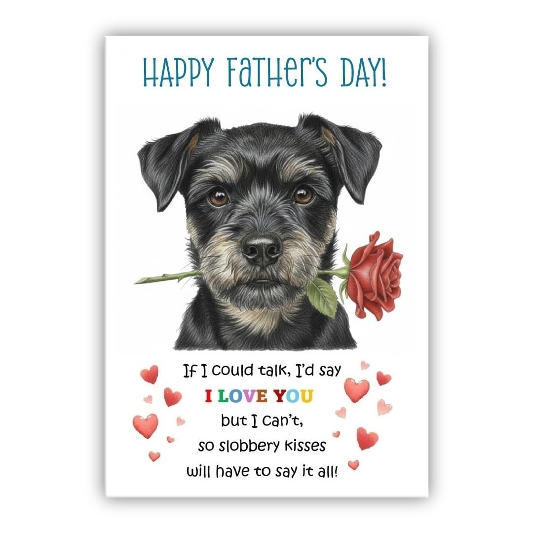 Father’s Day Card From the Dog. Adorable Fathers Day Pet Card. Many Breeds Available. (• Affenpinscher)