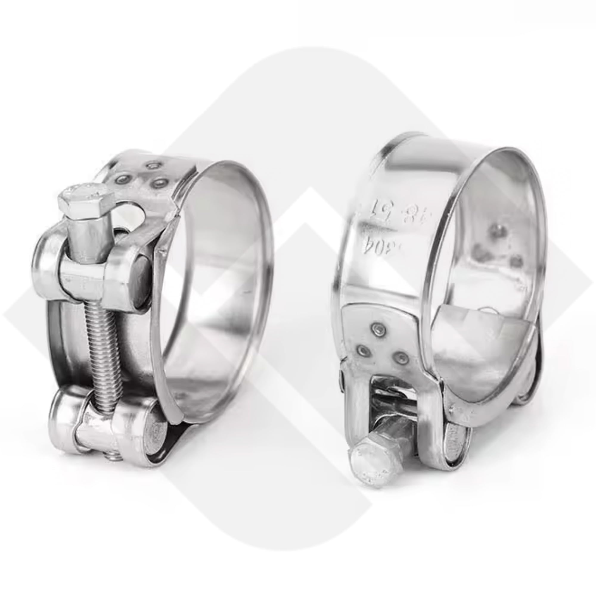 Gelenkbolzenschelle Edelstahl PREMIUM V2A-W4 Schlauchschellen Spannbackenschelle Auspuffschellen Gelenkbolzen Schelle (10, 23-25 mm)