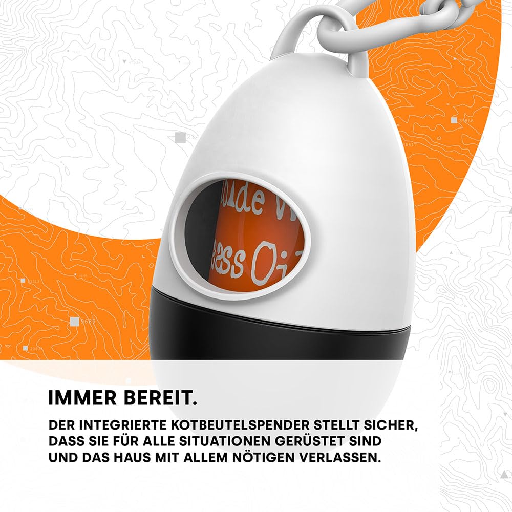 Automatische Hundeleine 5m für Große Hunde bis 50kg – Extra Starke Rollleine mit Brems- & Stoppfunktion, Verhedderungsfreie Nylonleine, Ergonomischer Gummigriff, Schwarz
