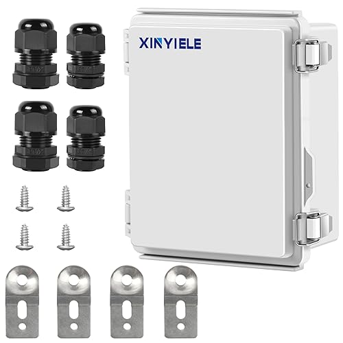 Miniatura 1 de Caja de conexiones de plástico ABS impermeable para proyectos al aire libre, IP67, resistente a la intemperie, a prueba de polvo con cubierta con
